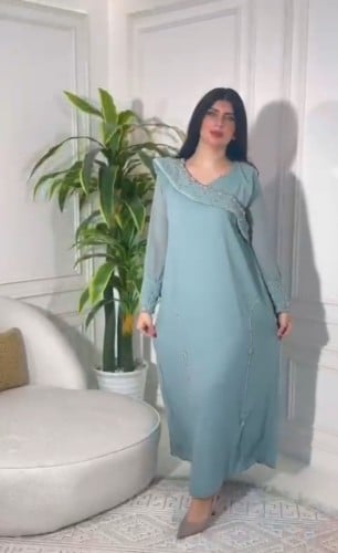 فستان العيد لون ريشي
