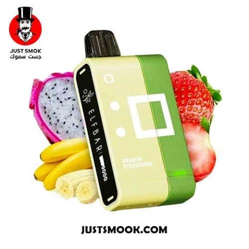 ELFBAR VAPE EW9000 PUFFS DRAGON STRAWNANA - vape justsmook