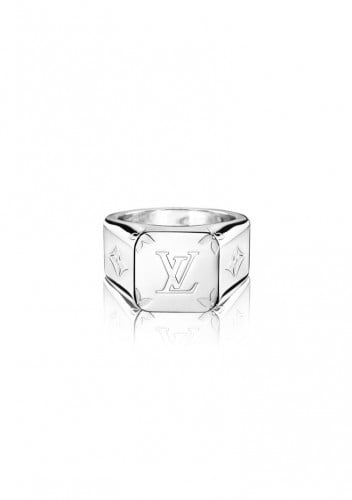 LouisVuitton خاتم رجالي فضّة