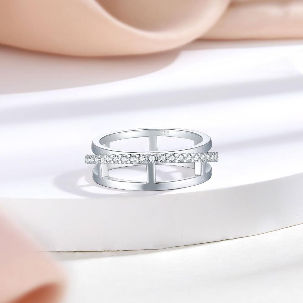 مجموعة مجوهرات فضة S925 ثلاث قطع – أناقة أوروبية وأمريكية فاخرة