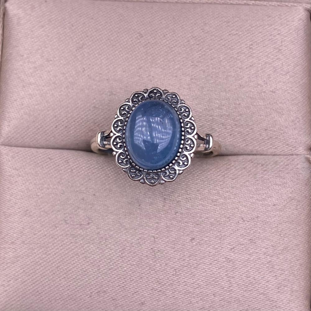 خاتم أكوامارين S925 لمسة فخامة وأناقة يومية