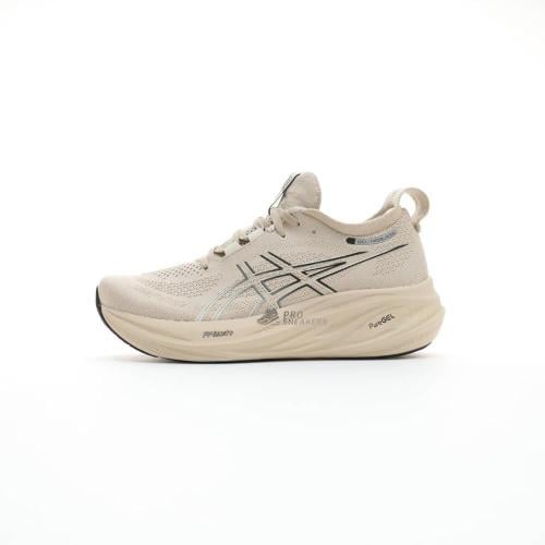 ASICS Gel Nimbus 26 Beige Black Feather Sneakers