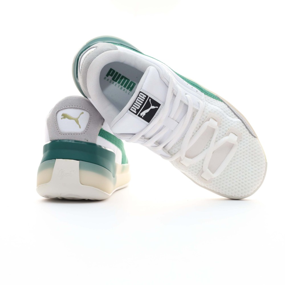 Puma clyde hardwood outlet white green