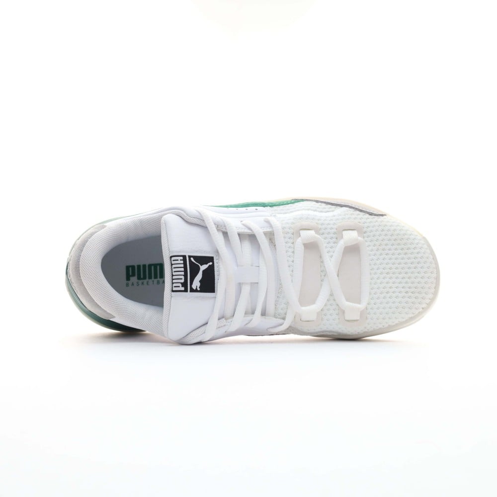 Puma clyde hotsell hardwood white green