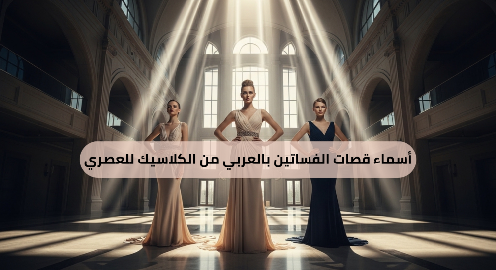 أسماء قصات الفساتين بالعربي