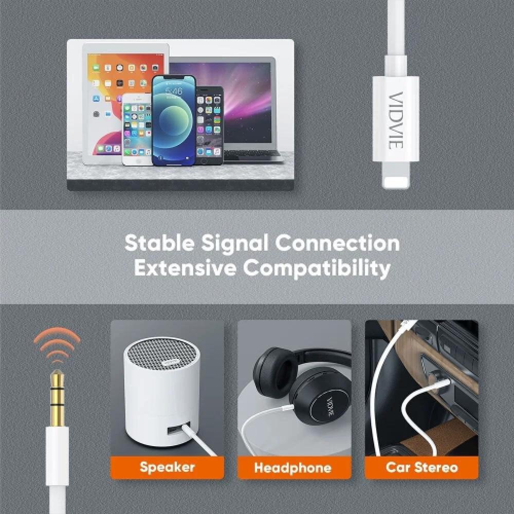 وصلة VIDCOM أصلية لنقل الصوت من iPhone إلى سماعات أو سيارة
