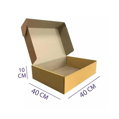 50 كرتون شحن بني طول 40 سم عرض 40 سم ارتفاع 10 سم