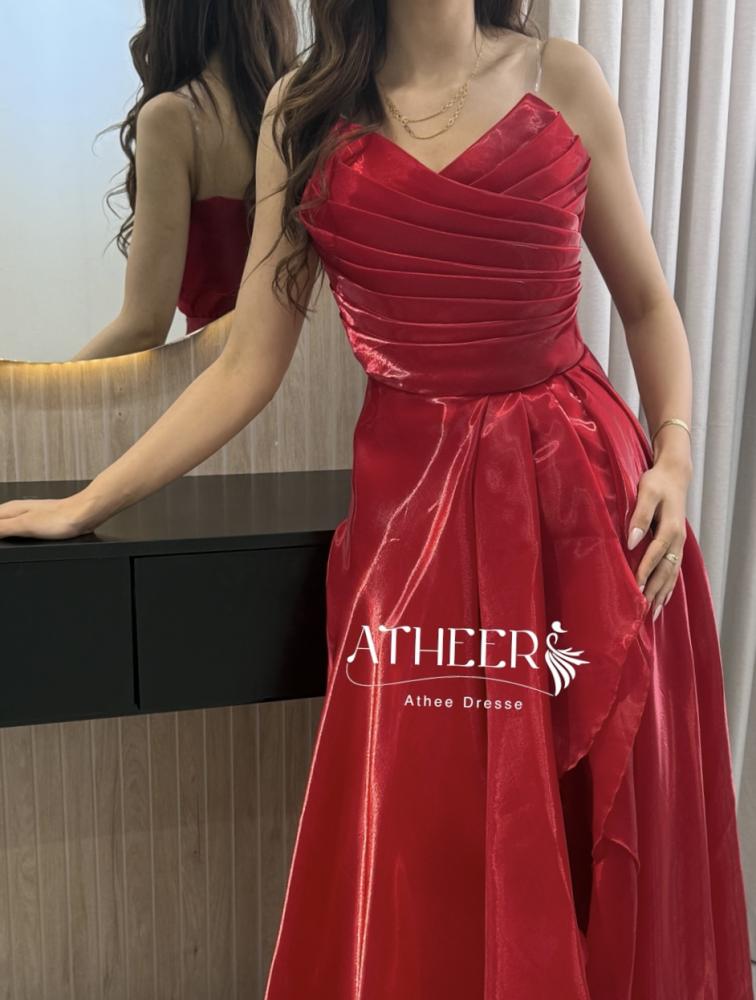فستان سهره طويل احمر | فستان ايلار