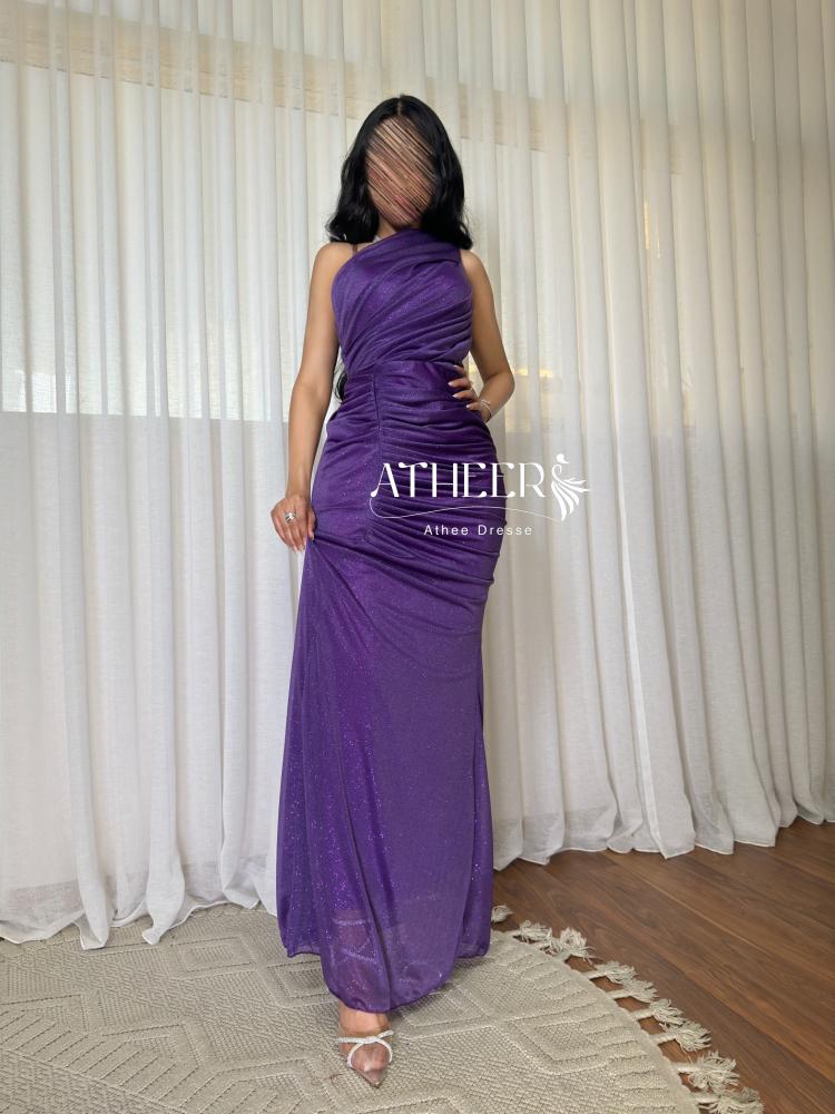 فستان سهره طويل صك بنفسجي | فستان لافندر