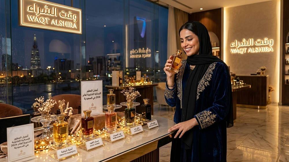 أفضل العطور النسائية الشتوية 2026 في السعودية | روائح دافئة فاخرة بثبات وفوحان قوي