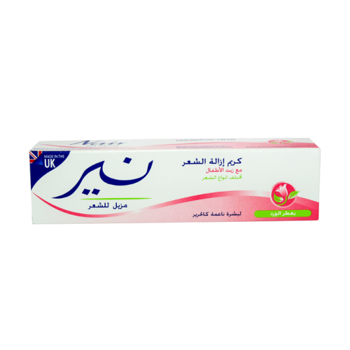 كريم لإزالة الشعر بعطر الورد مع زيت الأطفال من نير...