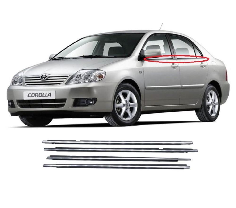 مساطر زجاج تويوتا كورولا 2001-2007 كروم و اسود