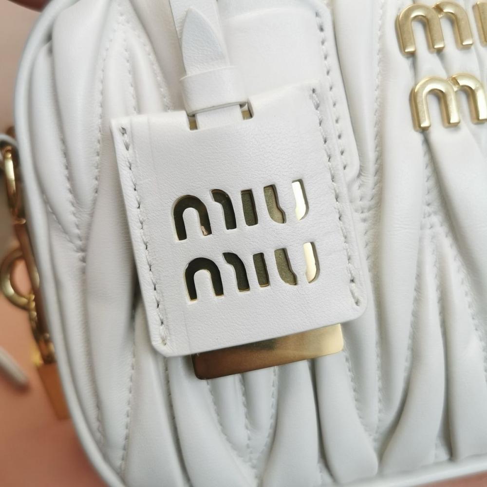 Miu Miu Arcadie matelassé nappa small leather bag