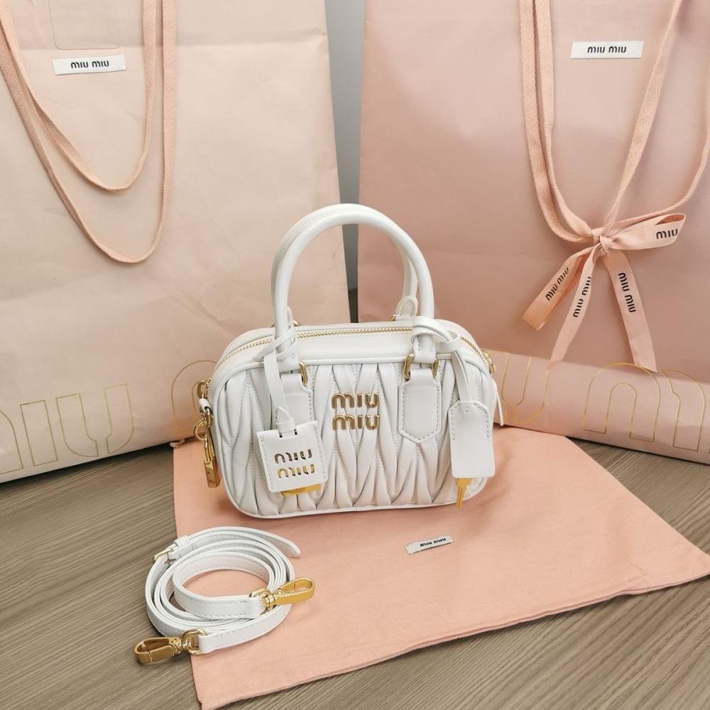 Miu Miu Arcadie matelassé nappa small leather bag