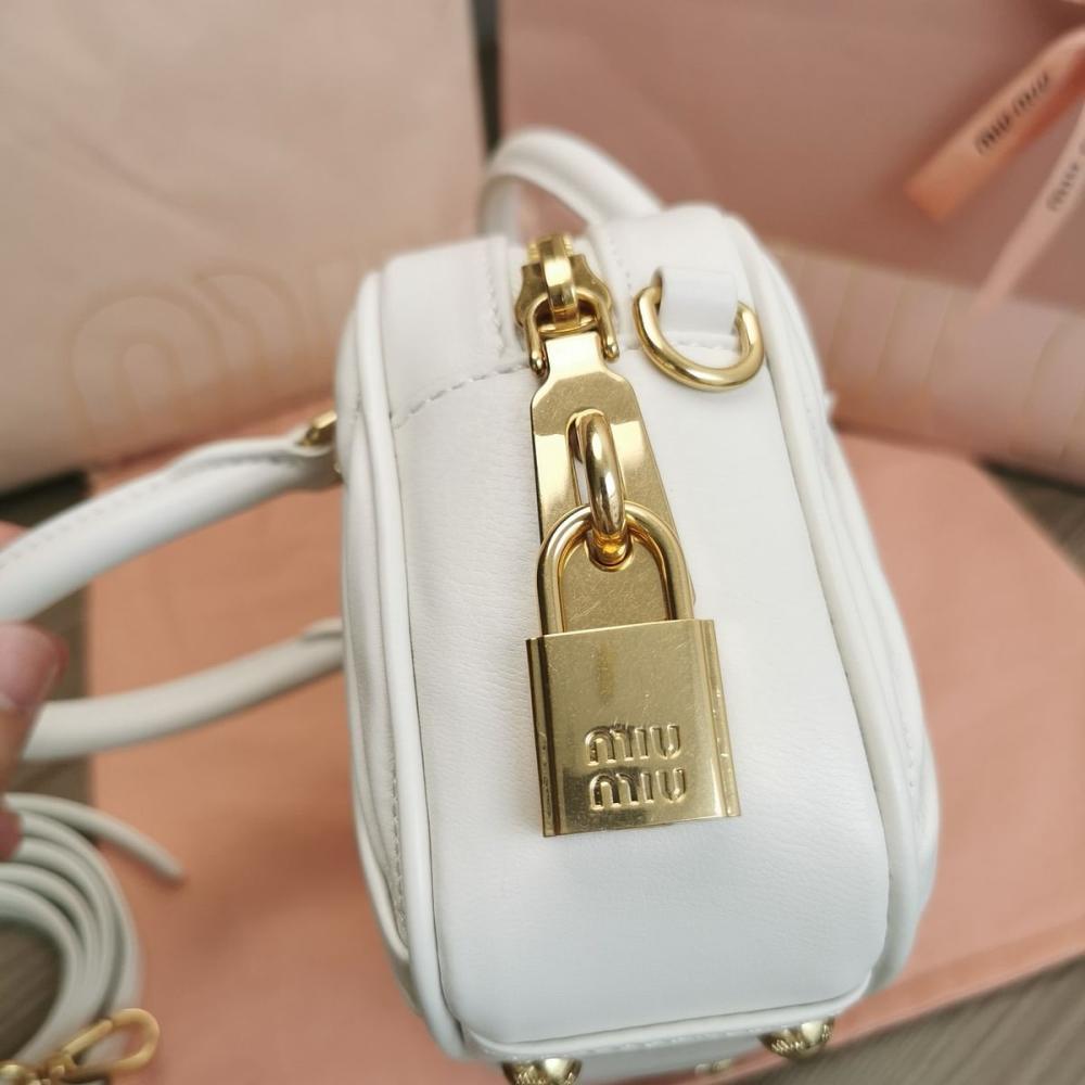 Miu Miu Arcadie matelassé nappa small leather bag