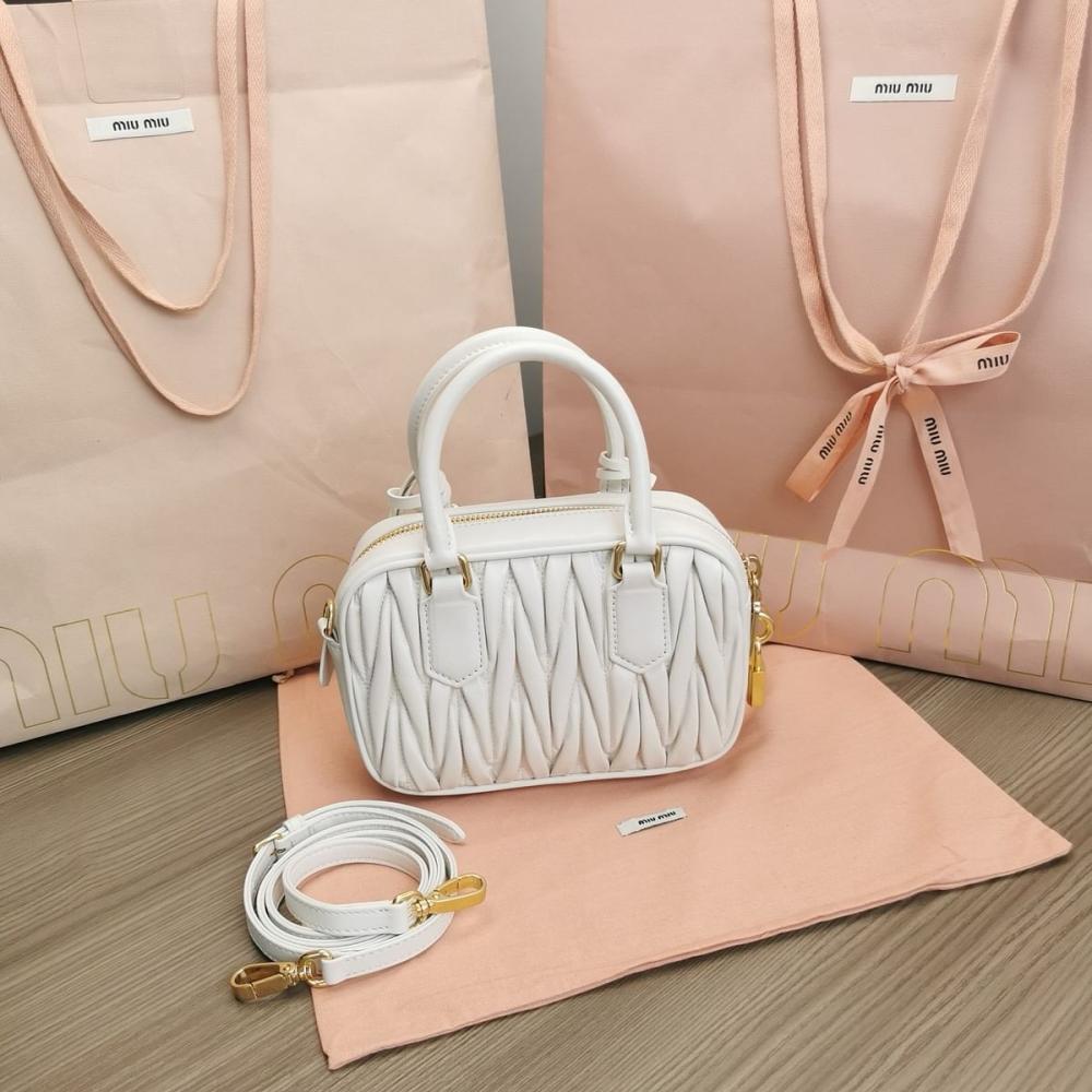 Miu Miu Arcadie matelassé nappa small leather bag