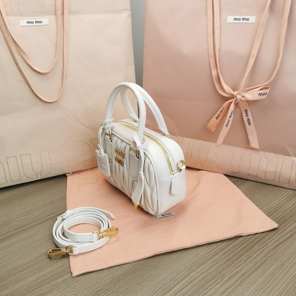 Miu Miu Arcadie matelassé nappa small leather bag