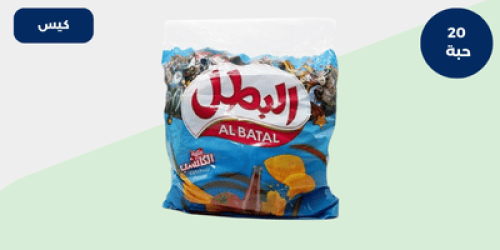 بطاطس البطل بنكهة الكاتشب 20 حبة - كيس