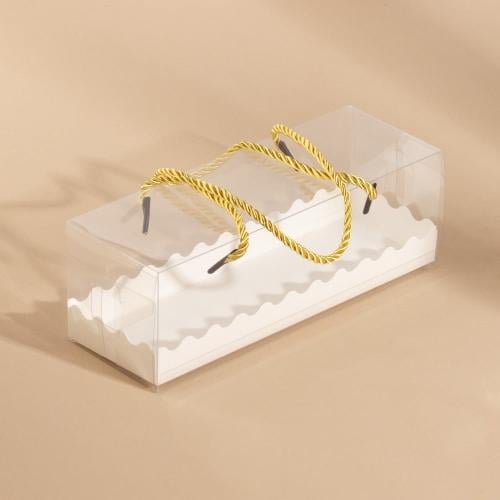 علب ورقية مستطيلة بغطاء شفاف - (12) حبة| 22.5*7.8*...