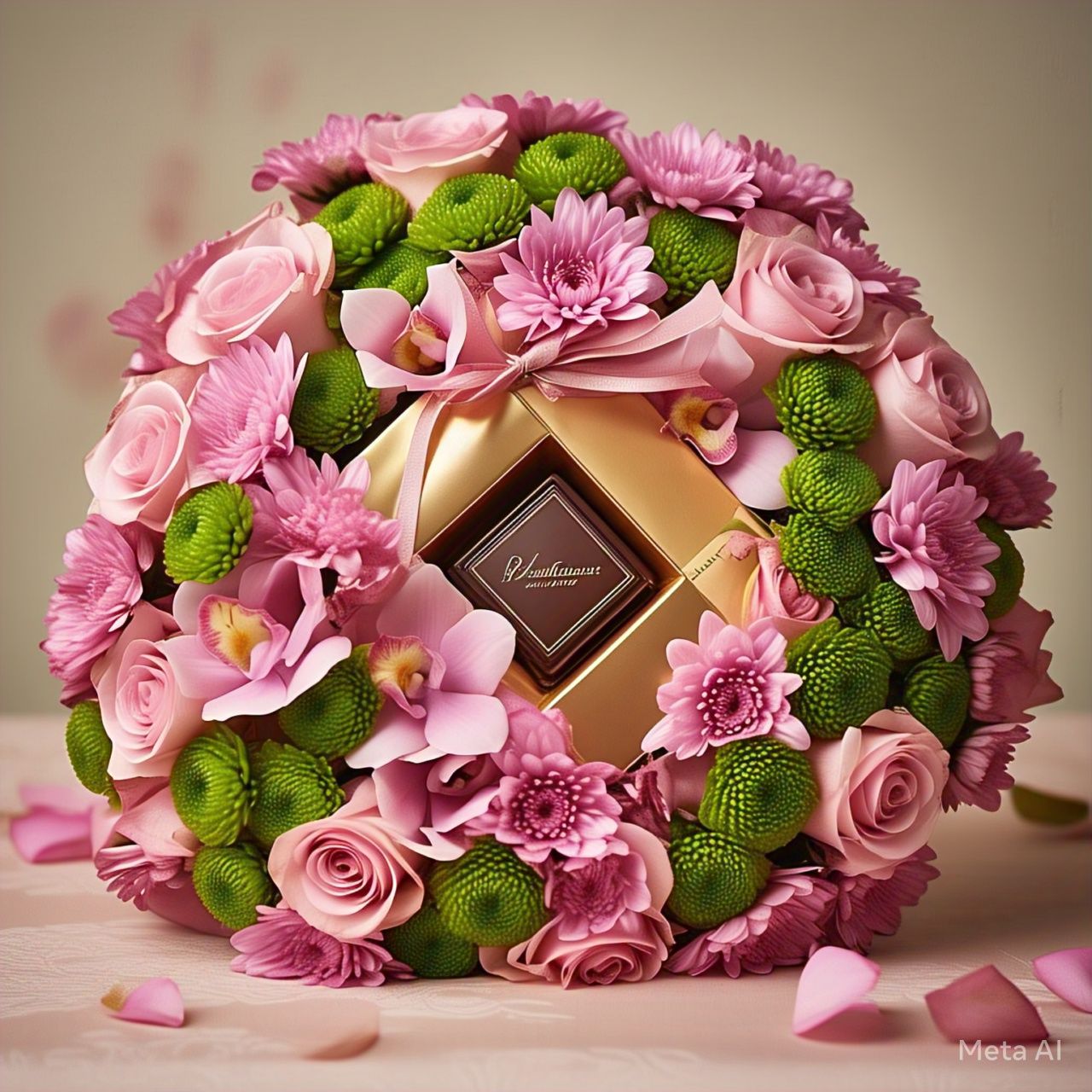 باقات ورد مع شوكولاتة باتشي