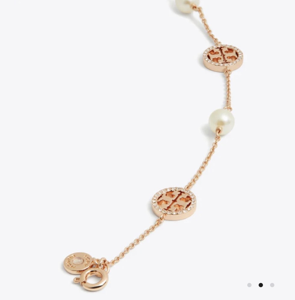 Tory Burch Gold-Plated Rabbit Charm Double Strand Necklace | Browns