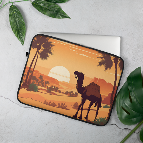 Laptop sleeve - Camel at sunset