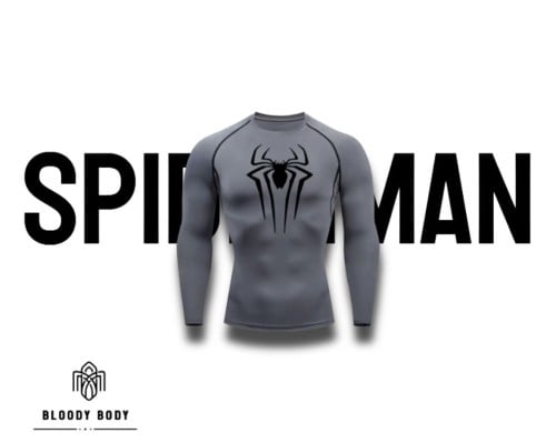 Bloody body "Spiderman gray Compression shirt