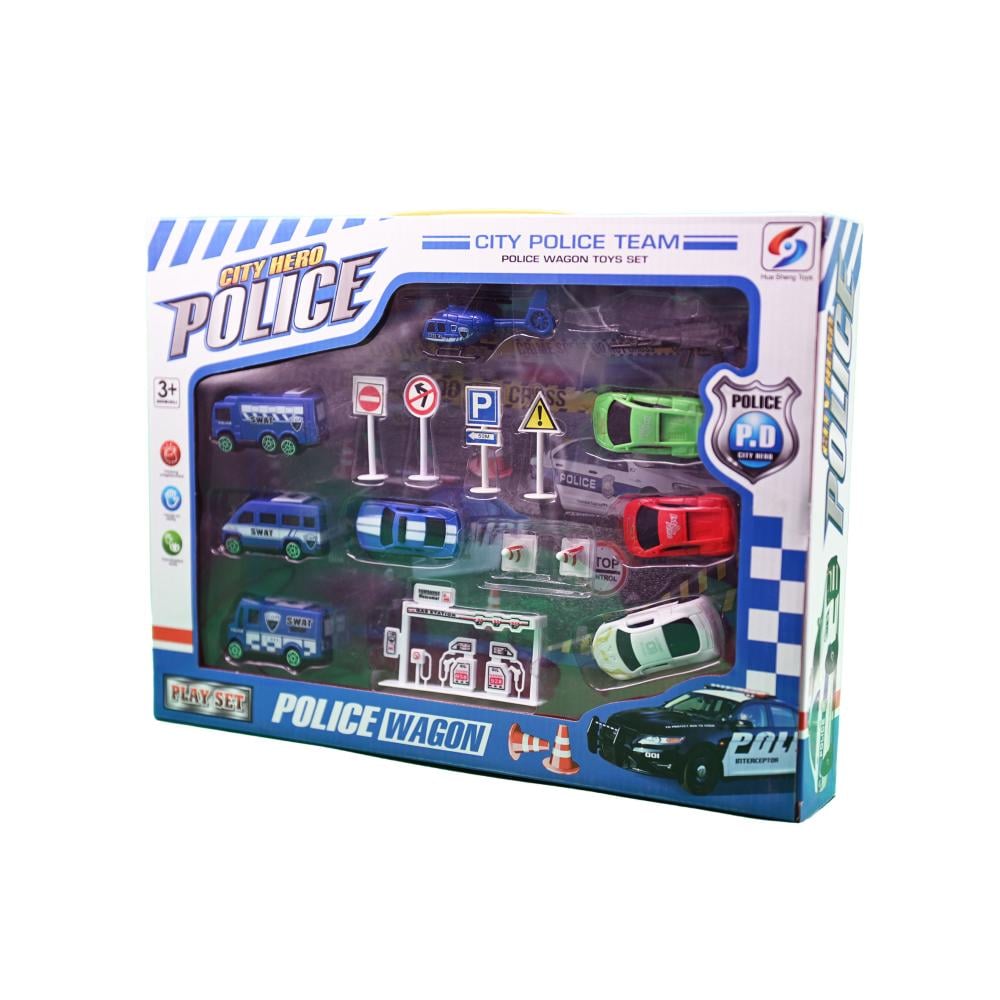 لعبة مركز شرطة للأطفال مع سيارة دورية وإضاءة – أفضل طقم شرطة تفاعلي للأولاد