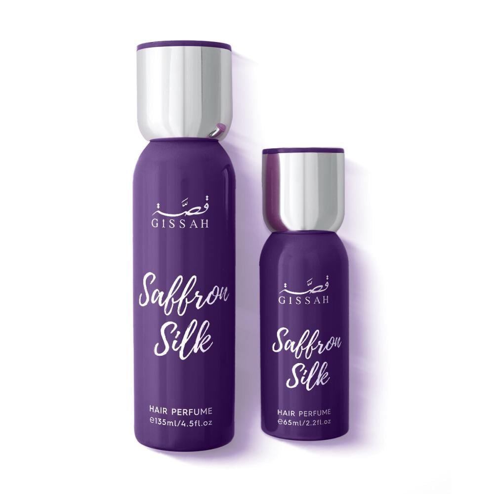 مجموعة Saffron Silk من Gissah: عطر شعر شرقي فاخر بحجمين للجنسين