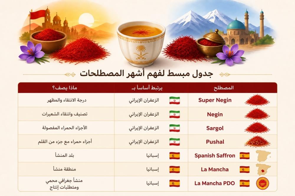 أفضل أنواع الزعفران في السعودية: كيف تختار النوع المناسب؟