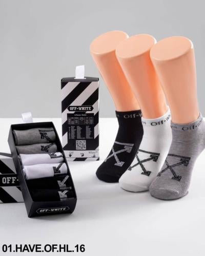 جوارب Off-White قصيرة بتصميم الأسهم المتقاطعة (مجم...