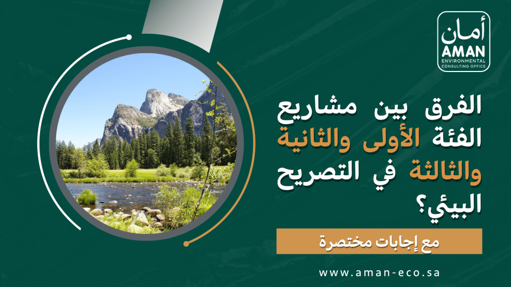 الفرق بين مشاريع الفئة الأولى والثانية والثالثة في التصريح البيئي: دلي