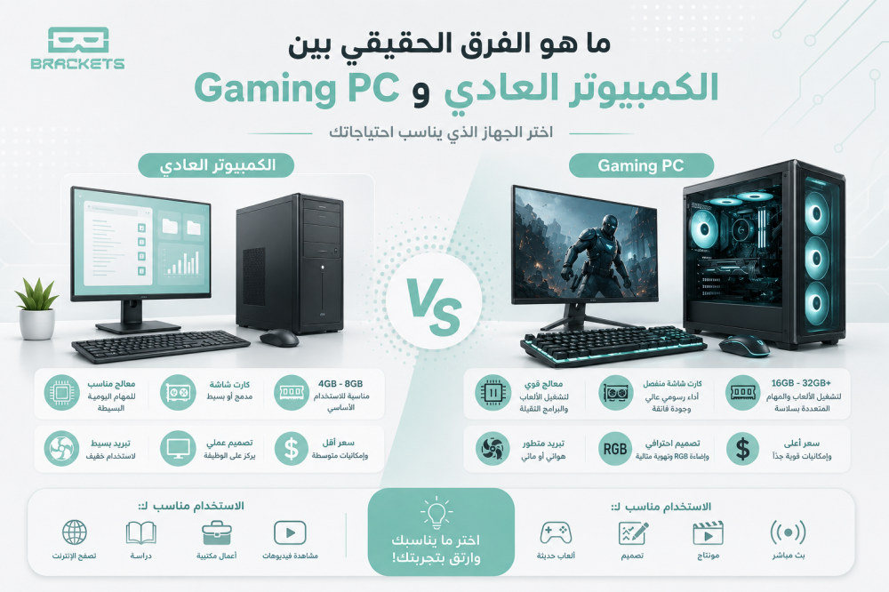 ما هو الفرق الحقيقي بين الكمبيوتر العادي وGaming PC؟
