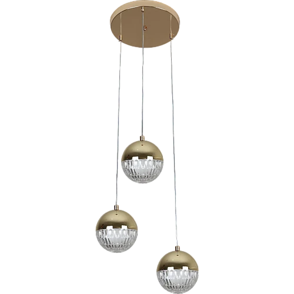 علاقي ثلاثي مودرن ذهبي لون الانارة 3اضاءات 30 واط