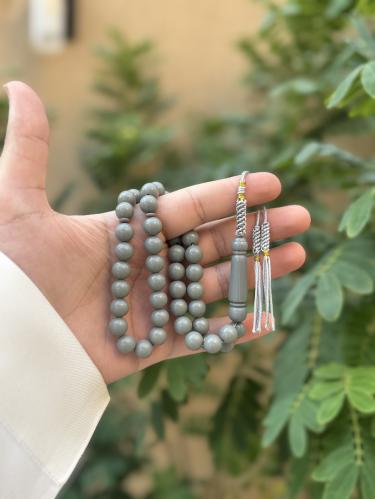 سبحة بكلايت بلون (اسمنتي) بكركوشة تفصال يدوي