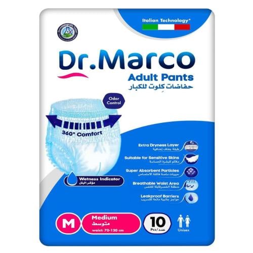 حفاضات الكبار Dr.Marco – مقاس M (عبوة 10 قطعة)