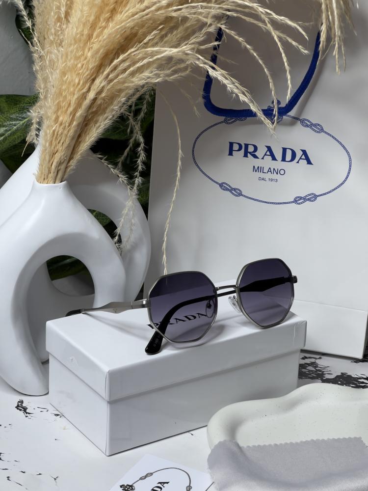 نظارة  PRADA أطار فضي -فضي