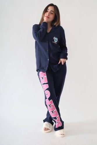 sleepover pajamas dark blue