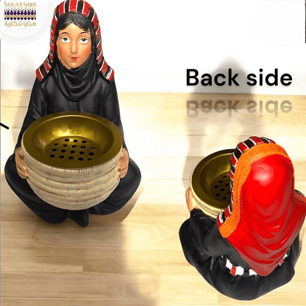 مبخرة تراثية - مرأه بالزي الجنوبي - تحفة بالزي الجنوبي - هدايا تذكارية