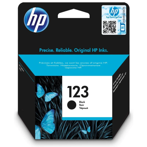 ‌ HP 123 Black Original Ink Cartridge F6V17AEحبر ط...