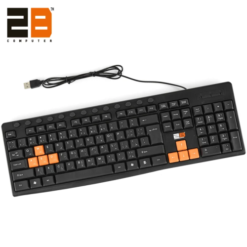 ‌2B – Multimedia USB Keyboard With Colored Buttons...