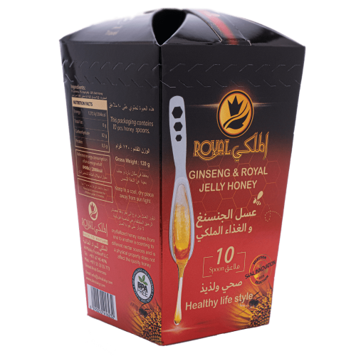 ملعقة عسل السدر بالجنسنغ وغذاء الملكات 10 قطع