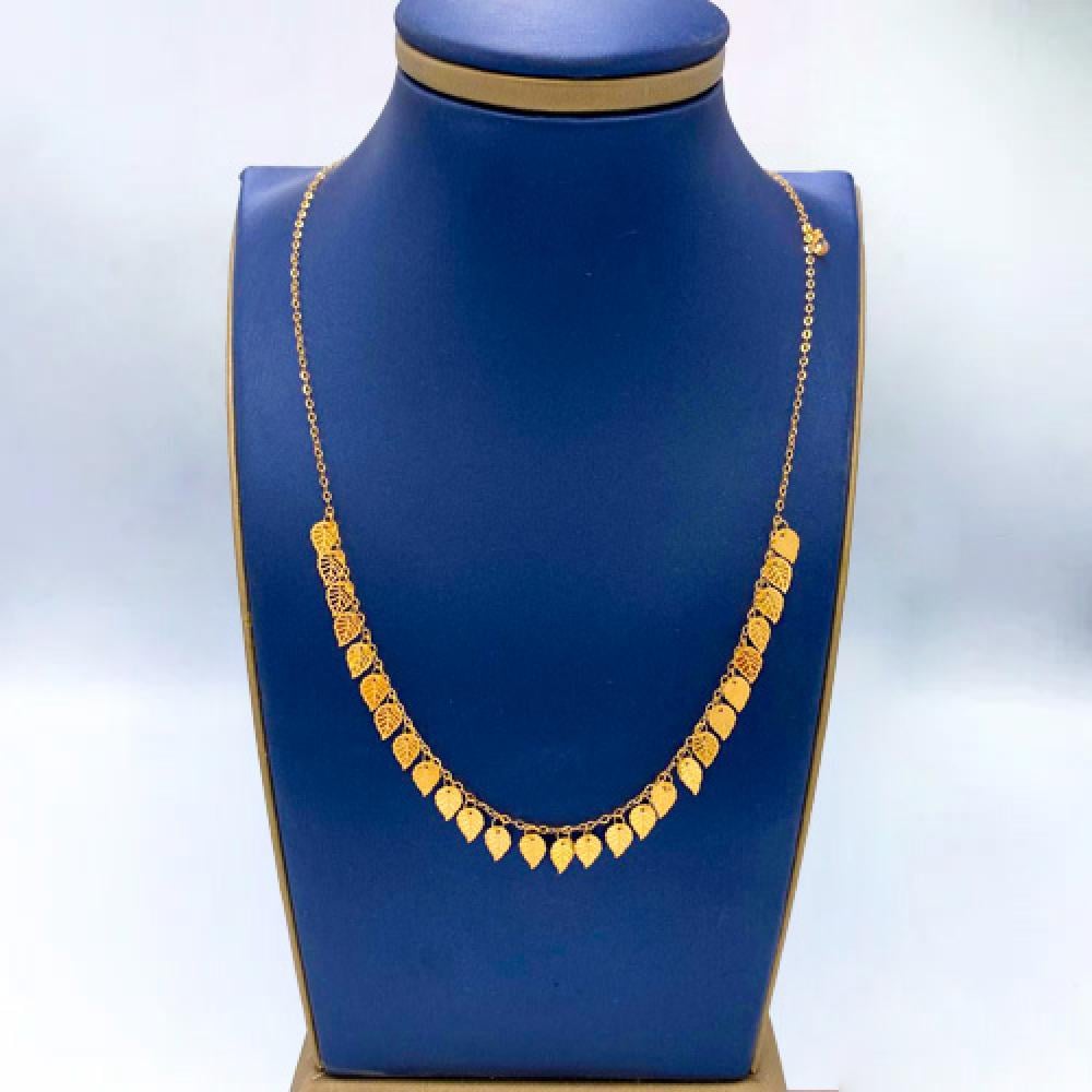21 karat gold necklace, weight 2.42 grams