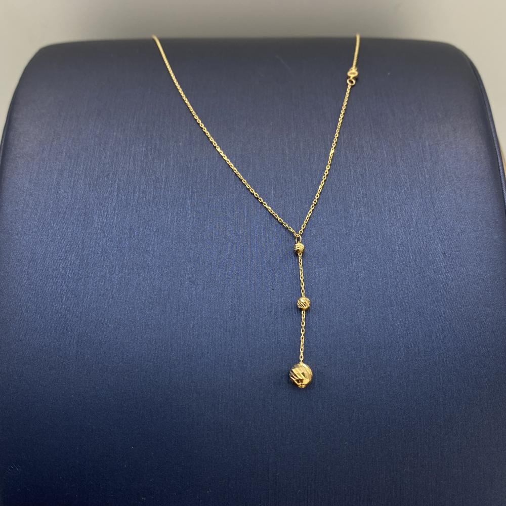 18 karat gold necklace, weight grams عقد الوفاء للذهب