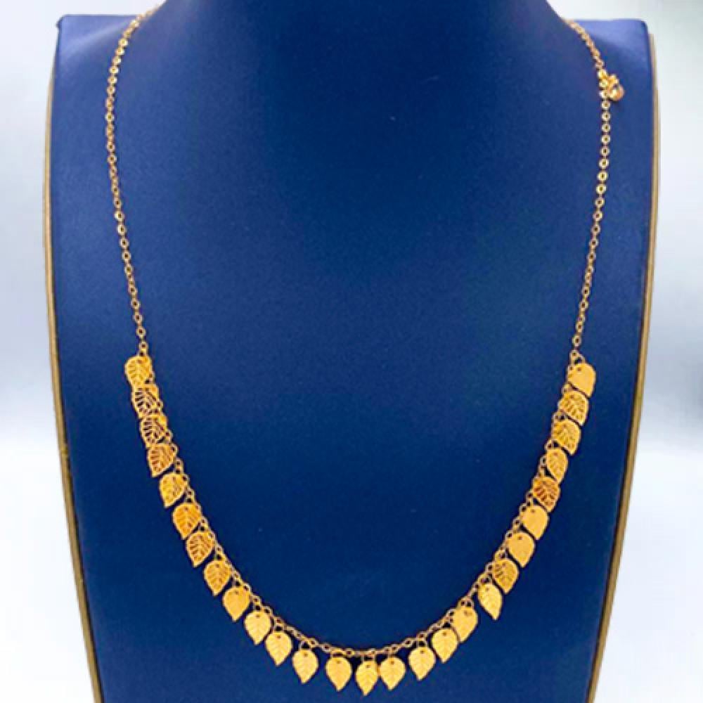 21 karat gold necklace, weight 2.42 grams