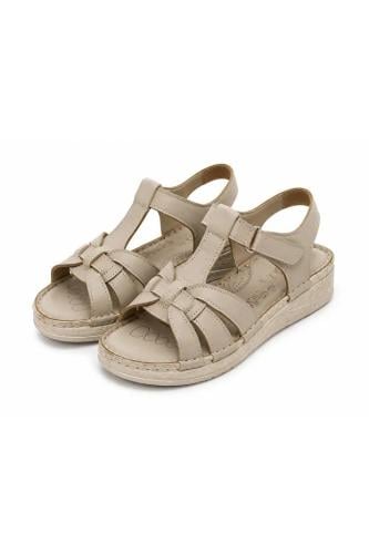 CookaShoes أحذية كووكا صندل نسائي من الجلد الطبيعي 100% - كعب عريض - نعل تشريحي للاستخدام اليومي المريح