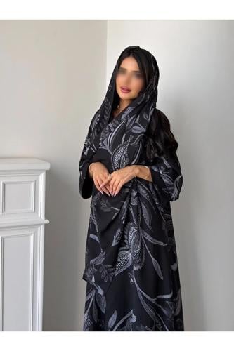 OLGA-ABAYA عباية آنيقة وعصرية من آولجا القماش شيفون مع بطانة قصة العباية ربع كلوش شامل الطرحة