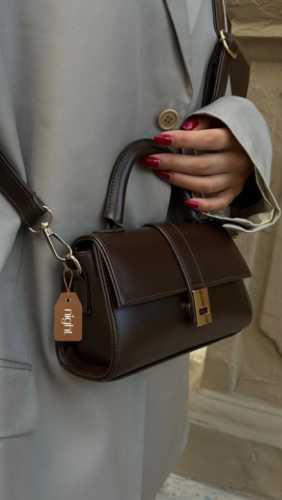 Night حقيبة يد وكتف نسائية Paula Model، باللون العنابي