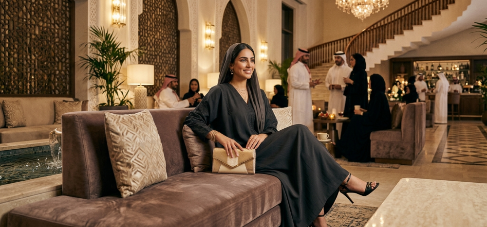 تنسيق العباية مع الإكسسوارات للمناسبات
