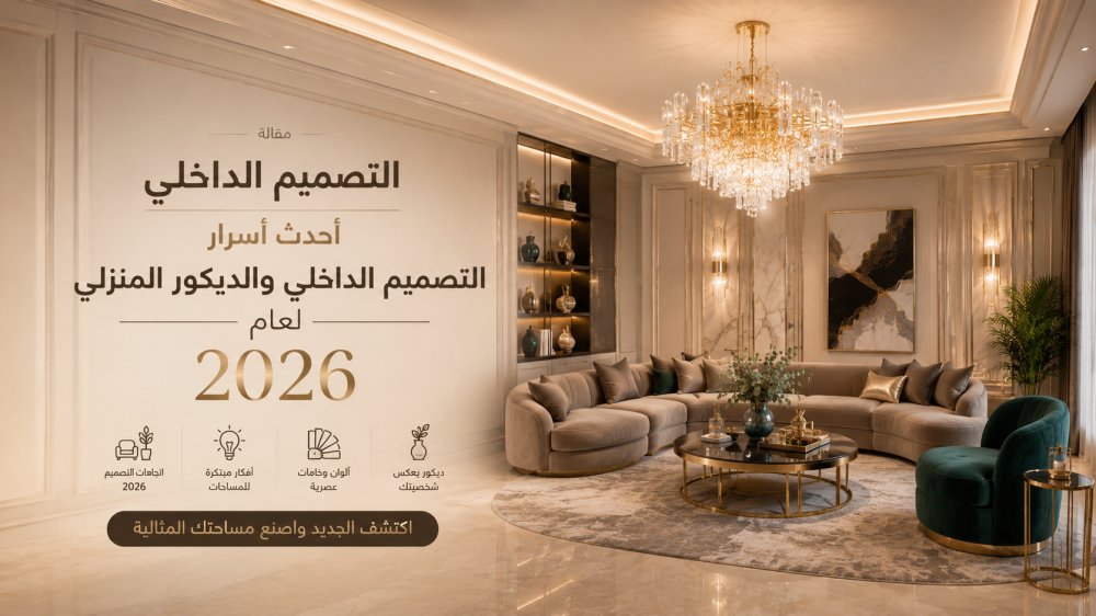 تصميم داخلي مودرن لغرفة معيشة فخمة يبرز تناسق الألوان والديكور مع ثريا